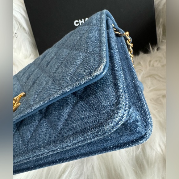 Chanel Denim Pearl Crush WOC - Picture 8 of 16